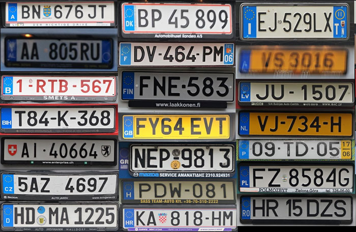 Foreign Number Plates